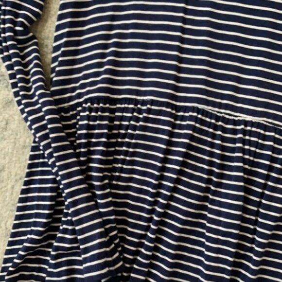 BP Navy Striped Peplum Top - XS - Picture 3 of 4